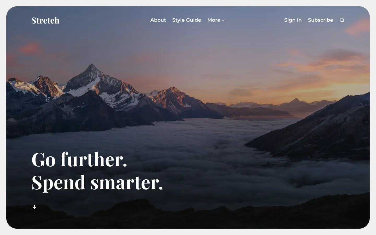 Hero style: Cover. Your publication cover fills the first screen.