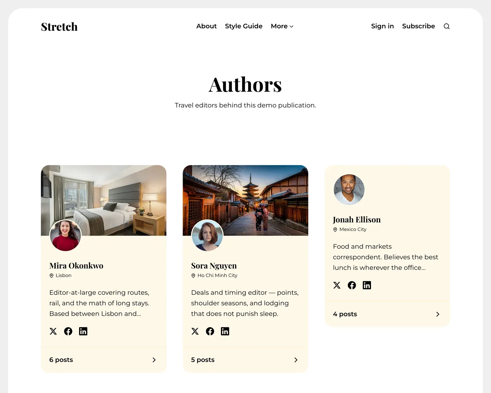 The Authors page.