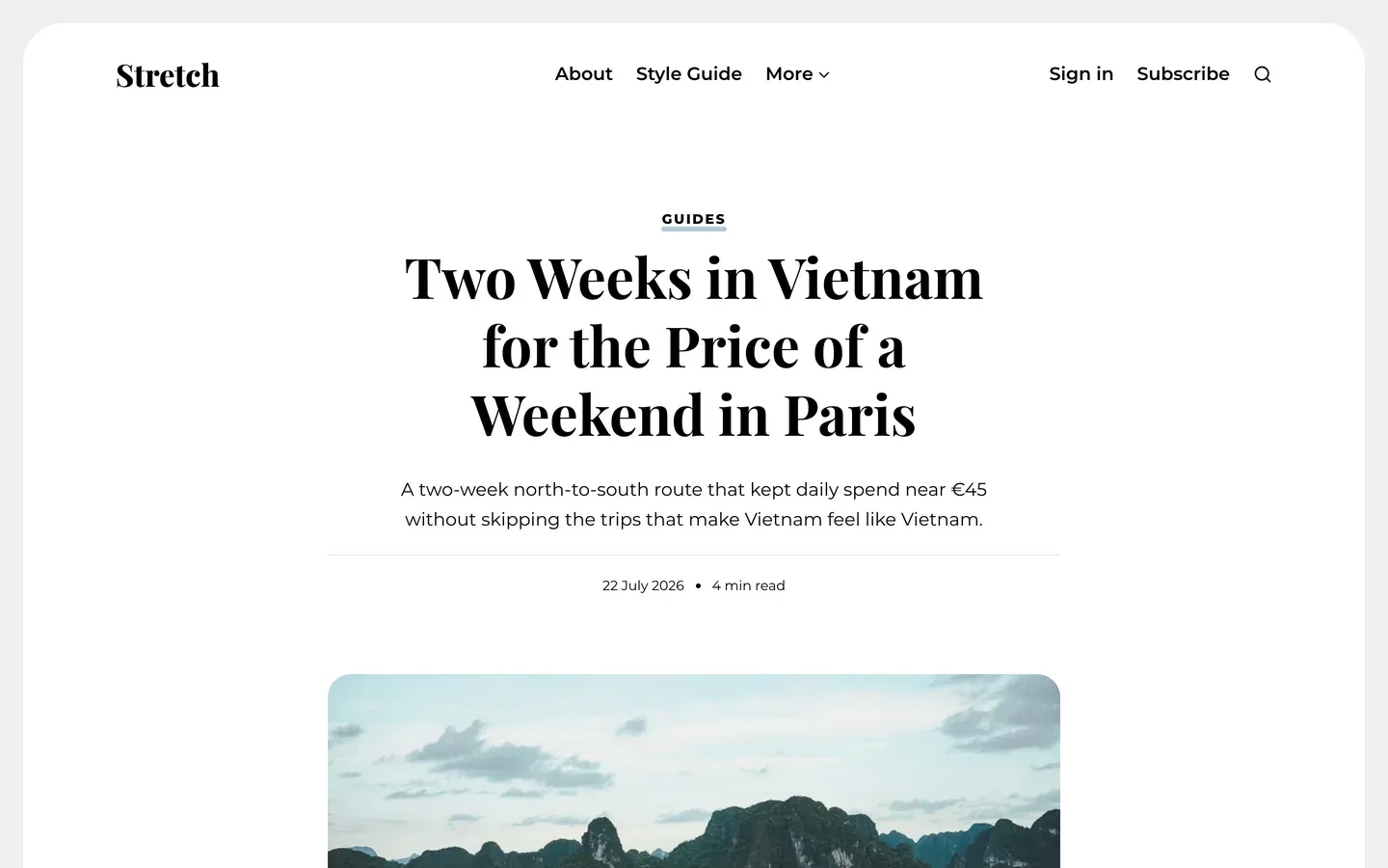 Default post layout.